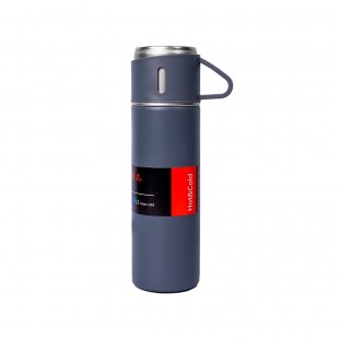 GARRAFA TERMICA LU STAR BEER PINTS LU23063 CINZA 500ML + 2 CANECA