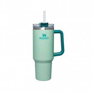 GARRAFA TERMICA STANLEY TRAVEL QUENCHER VERDE AGUA 1.18L C/TAMPA E CANUDO