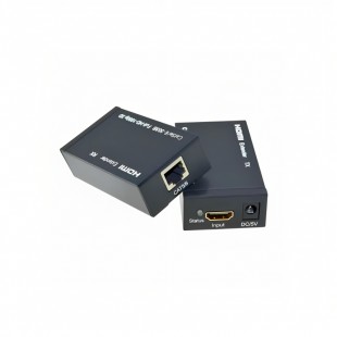 ADAPTADOR HDMI EXTENSAO RJ45 60MT PRETO