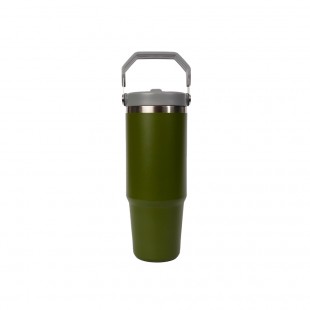 GARRAFA TÉRMICA STRAW WATER BOTTLE VERDE 887ML C/ALÇA