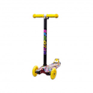 PATINETE INFANTIL SCOOTER AMARELO GRAFITADO C/LED