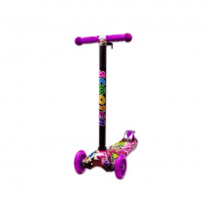 PATINETE INFANTIL SCOOTER ROXO GRAFITADO C/LED