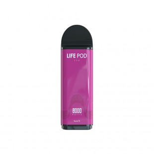 VAPE CARGA LIFE POD CARTRIDE 8000 PUFF GRAPE ICE