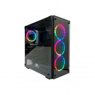 GABINETE REDRAGON GC-606BK-3RGB WHEELJACK BLACK 3FAN RGB