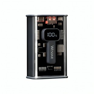 CARREGADOR PORTÁTIL WESDAR S520 CINZA 10000MAH