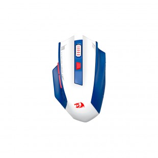 MOUSE WIR REDRAGOM M994WBR WOKI WHITE/BLUE 26000DPI