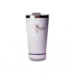 COPO TERMICO GHIS C/SPEAKER BRANCO 473ML COM TAMPA E ABRIDOR
