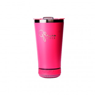 COPO TERMICO GHIS C/SPEAKER ROSA 473ML COM TAMPA E ABRIDOR