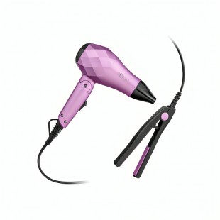 KIT SECADOR + PRANCHA ESSENZA MINI EB052 ROXO BIVOLT