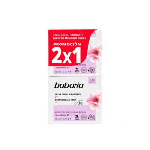 CREME FACIAL BABARIA DIA HIDRATANTE ACEITE DE ALMENDRA 50ML 2X1