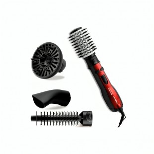 ESCOVA GIRATORIA MONDIAL ER-09 CERAMIC PRETO/VERMELHO 4IN1 110V