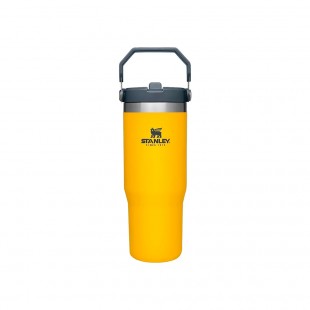 GARRAFA TÉRMICA STANLEY CLASSIC FLIP STRAW TUMBL CREME/MOSTARDA 887ML