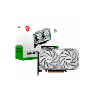 PLACA DE VÍDEO 8GB GDDR6 GEFORCE RTX4060 MSI VENTUS 2X WHITE OC