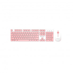 TECLADO+MOUSE WIR FTXGK600 PORTUGUES/BRANCO-ROSA