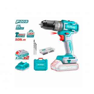 KIT PARAFUSADEIRA IMPACT BATERIA TOTAL TIDLI20508 2 BATERIAS 220V 50/6