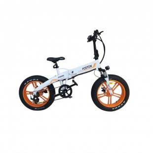 BICICLETA ELETRICA FOSTON FS-P200 BRANCO LARANJA