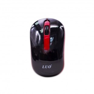 MOUSE WIR LUO LU-3045 PRETO/VERMELHO