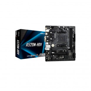 PLACA MÃE AM4 ASROCK A520M-HDV S/R/V/HDMI/DDR4/M.2