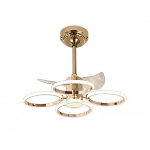 VENTILADOR DE TETO SATELLITE COM LUSTRE A-FAN8204 GOLD 3200LM BIVOLT