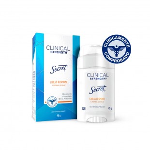 DESODORANTE SECRET CLINICAL STRENGTH STRESS RESPONSE CREMA SUAVE 45GR