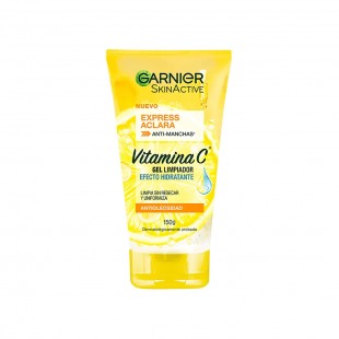 GEL LIMPADOR FACIAL GARNIER EXPRESS ACLARA ANTI-MANCHAS VIT C 150G