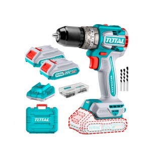KIT PARAFUSADEIRA IMPACT BATERIA TOTAL TIDLI20602 2 BATERIAS 220V