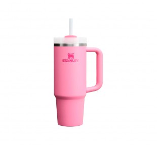 GARRAFA TERMICA STANLEY QUENCHER H2.0 PINK 887ML COM TAMPA E CANUDO