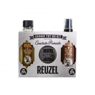 REUZEL KIT BARBER GROOM TRY ME POMADA35GR+SPRAY100ML+SHAMPOO100ML