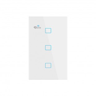INTERRUPTOR SMART 4LIFE FLT3SWZ TOUCH COM 3 INTERRUPTOR WITHE BIVOLT