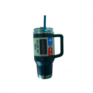 GARRAFA TERMICA IGLOO 950ML SSTL TRVL MUG GREY C/TAMPA E CANUDO