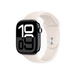 RELOGIO APPLE WATCH S10 46MM MWX13LW/A JET BLACK GPS STARLIGHT M/L
