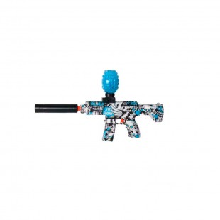 METRALHADORA HIDROGEL BRANCO AZUL NO-ST605B RECARREGAVEL
