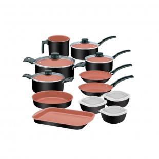 JOGO DE PANELA TRAMONTINA 12PCS PRETO 