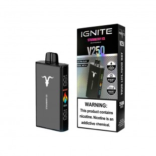 CIGARRO DESCARTAVEL POD IGNITE V250 25000PUFF BLACK STRAWBERRY ICE