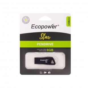 PENDRIVE ECOPOWER 8GB PRETO EP-8GB