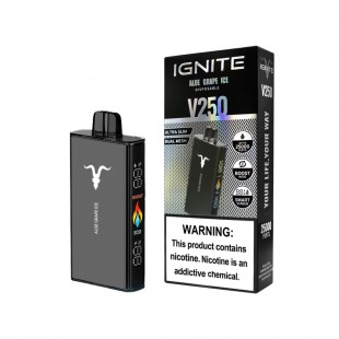 CIGARRO POD IGNITE V250 25000PUFF SILVER ALOE GRAPE ICE