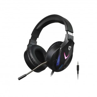 FONE COM MICROFONE SATELLITE GH-332 KING FIGHT RGB PRETO