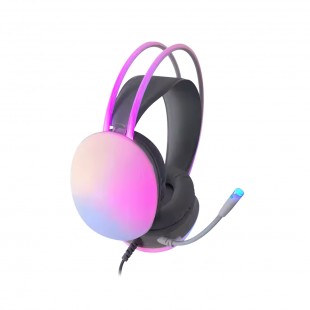 FONE COM MICROFONE SATELLITE GH-554 RGB GAMING PRETO