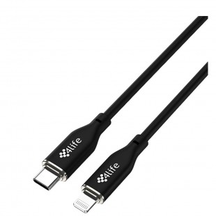  CELULAR CABO USB-C 4LIFE FL30CLSB1 IPHONE 1MTS PRETO 