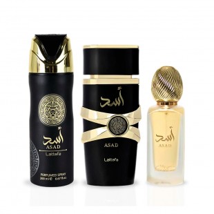 LATTAFA ASAD KIT MEN 100ML EDP+50ML HAIR MIST+SPRAY 200ML