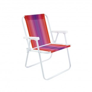 CADEIRA DE PRAIA MOR 002002 ROXO VERMELHO