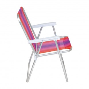 CADEIRA PARA PRAIA MOR ALTA ALUMINIO 002101 ROXO VERMELHO
