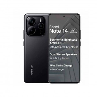 CELULAR XIAOMI REDMI NOTE 14 5G 8GB+128GB INDIAN BLACK