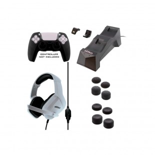 GAME PS5 AC CARREGADOR+CONTROLE+FONE NYKO DELUXE MASTER PAK 83303 PRETO BRANCO
