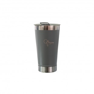 COPO TERMICO GHIS CINZA 473ML COM TAMPA E ABRIDOR