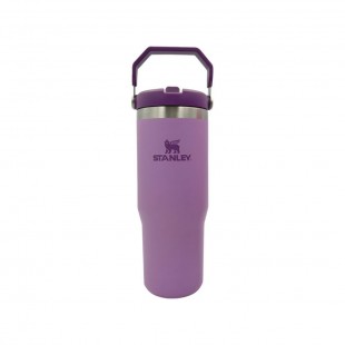 GARRAFA TERMICA STANLEY CLASSIC FLIP STRAW TUMBLE ROXO 887ML COM ALÇA