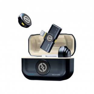 MICROFONE LAPELA WIR HOLLYLAND LARK M2 2TX+1RX IPHONE PRETO 