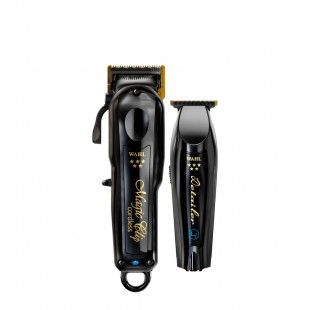 MAQUINA CABELO WAHL MAGIC CLIP CORDLESS BARBER COMBO PRETO 
