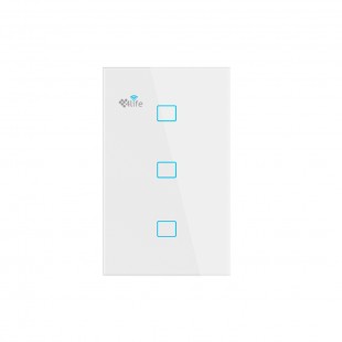 INTERRUPTOR SMART 4LIFE FLT3SWW TOUCH COM 3 INTERRUPTOR WITHE C/WIFI