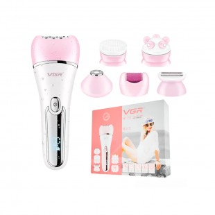 APARADOR DE PELO VGR 6IN1 V-733 BRANCO/ROSA CARREGAVEL